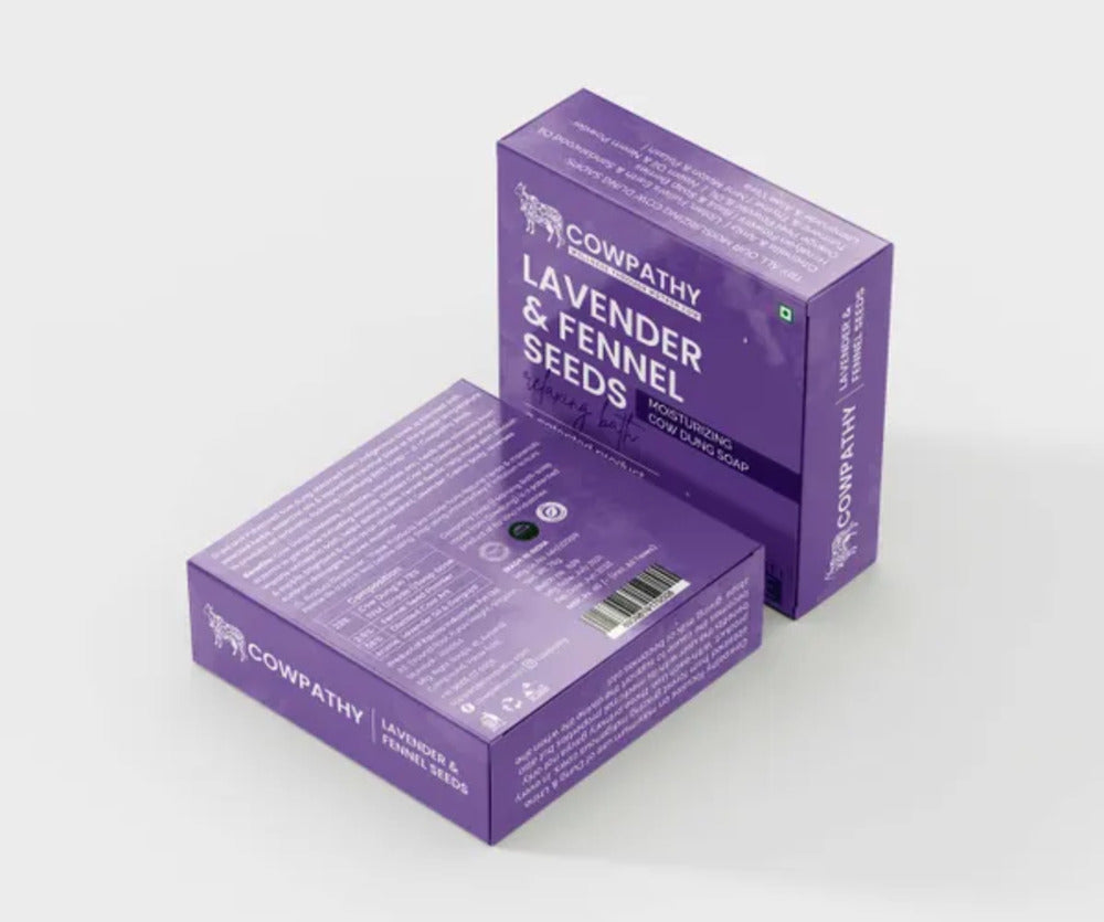 Cowpathy Cow Dung Lavender Moisturizing Bath Soap, 75gm