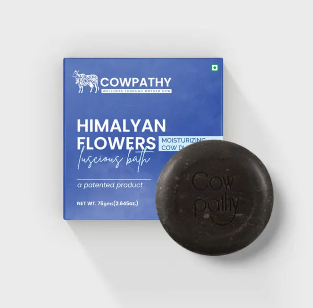 Cowpathy Cow Dung Himalayan Flowers Moisturizing Bath Soap, 75gm