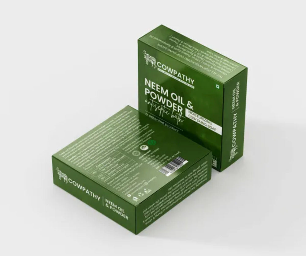 Cowpathy Cow Dung Neem Moisturizing Bath Soap, 75gm